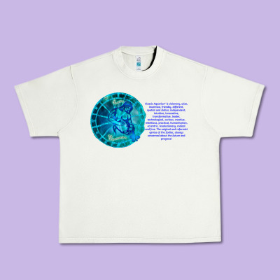 Aquarius Sign Zodiac Astrology Horoscope T-shirt Urban Heavy Tee Designed By Artisfamous