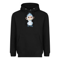 Black monkey cute animals Heavyweight Hoodie - RanaPortraitStore