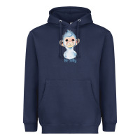 Navy monkey cute animals Heavyweight Hoodie - RanaPortraitStore