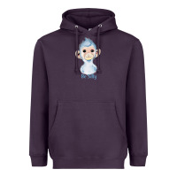 Plum monkey cute animals Heavyweight Hoodie - RanaPortraitStore