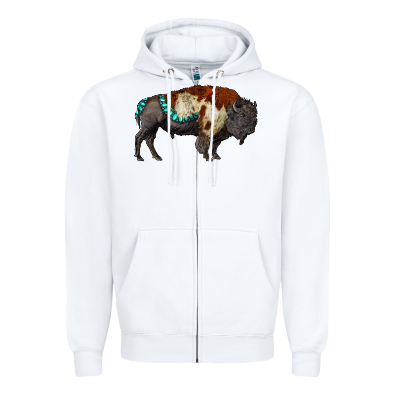 Gemstone Bison Zipper Hoodie by RanaPortraitStore | Teevron