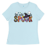 Baby Blue too cute to spook Ladies Tee - CowhideDigitalArt