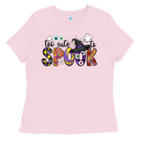 Bubblegum Pink too cute to spook Ladies Tee - CowhideDigitalArt