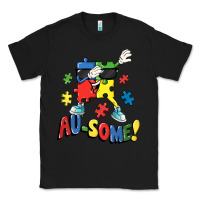 Black Au-some! Autism puzzle dabbing Classic Tee - FaDigitalArtStudio