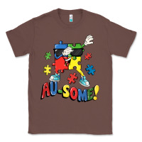 Chestnut Au-some! Autism puzzle dabbing Classic Tee - FaDigitalArtStudio