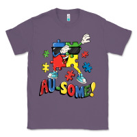 Lavender Au-some! Autism puzzle dabbing Classic Tee - FaDigitalArtStudio