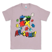 Lilac Au-some! Autism puzzle dabbing Classic Tee - FaDigitalArtStudio