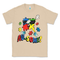 Mushroom Au-some! Autism puzzle dabbing Classic Tee - FaDigitalArtStudio