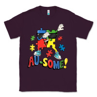 Plum Au-some! Autism puzzle dabbing Classic Tee - FaDigitalArtStudio
