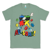 Sage Au-some! Autism puzzle dabbing Classic Tee - FaDigitalArtStudio