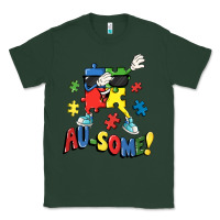 Sports Green Au-some! Autism puzzle dabbing Classic Tee - FaDigitalArtStudio