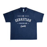 Navy Sebastian Personalized Name Mens Birthday Urban Heavy Tee - artisFamous