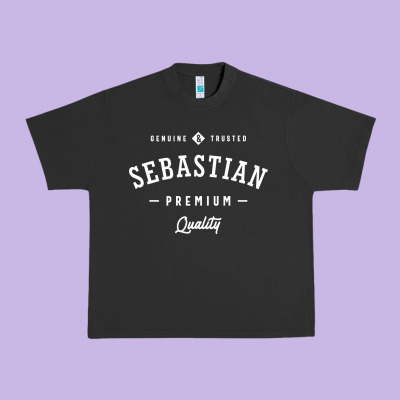 Sebastian Personalized Name Mens Birthday Urban Heavy Tee Designed By Artisfamous