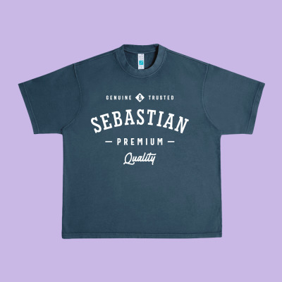 Sebastian Personalized Name Mens Birthday Urban Heavy Tee Designed By Artisfamous