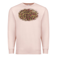Pale Pink Leopard Pattern Premium Sweatshirt - RanaPortraitStore