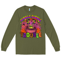Army Green hubble bubble trouble Long Sleeve Tee - Artiststas