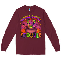 Burgundy hubble bubble trouble Long Sleeve Tee - Artiststas