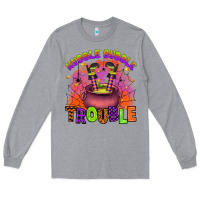 Heather Grey hubble bubble trouble Long Sleeve Tee - Artiststas
