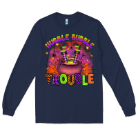Navy hubble bubble trouble Long Sleeve Tee - Artiststas