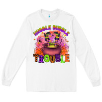 White hubble bubble trouble Long Sleeve Tee - Artiststas