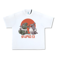 White sumo pop Urban Heavy Tee - artisFamous