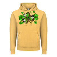 Vintage Mustard st. patricks day shamrocks Vintage Hoodie - BarkalooDesign