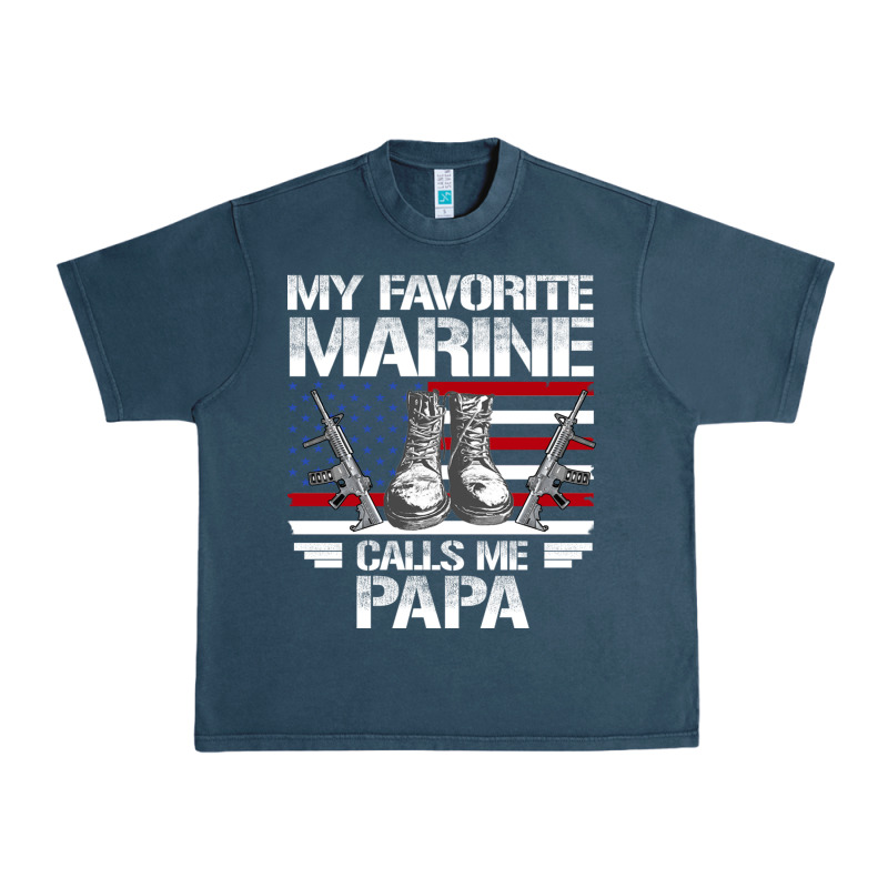 Marine Papa, Gifts My Favorite Marine Calls Me Pa Pa Military Mother Urban Heavy Tee by artisFamous | Teevron