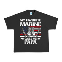 Pigment Black marine papa, gifts my favorite marine calls me pa pa military mother Urban Heavy Tee - artisFamous