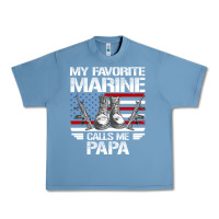Pebble Blue marine papa, gifts my favorite marine calls me pa pa military mother Urban Heavy Tee - artisFamous