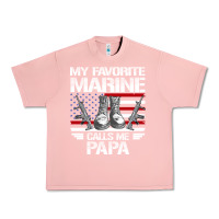 Salmon marine papa, gifts my favorite marine calls me pa pa military mother Urban Heavy Tee - artisFamous