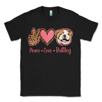 Black Peace Love Bulldog Classic Tee - Jasminsmagicworld