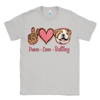 Moon Dust Peace Love Bulldog Classic Tee - Jasminsmagicworld