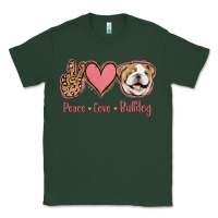 Sports Green Peace Love Bulldog Classic Tee - Jasminsmagicworld