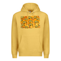 Antique Gold School Bus Pattern Premium Hoodie - Jasminsmagicworld