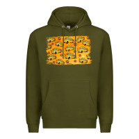 Army Green School Bus Pattern Premium Hoodie - Jasminsmagicworld
