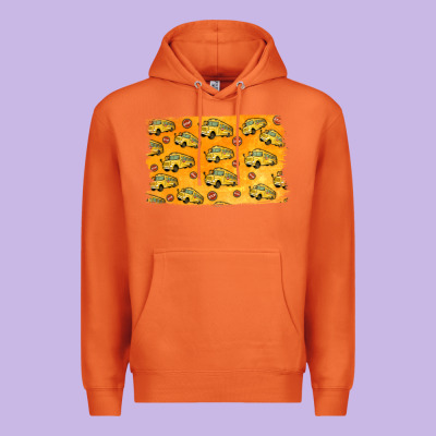 School Bus Pattern Premium Hoodie Designed By Jasminsmagicworld