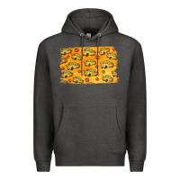 Charcoal Heather School Bus Pattern Premium Hoodie - Jasminsmagicworld