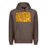 Coffee School Bus Pattern Premium Hoodie - Jasminsmagicworld