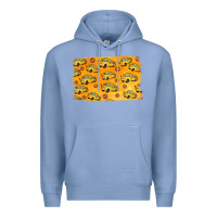 Colony Blue School Bus Pattern Premium Hoodie - Jasminsmagicworld