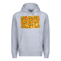 Heather Grey School Bus Pattern Premium Hoodie - Jasminsmagicworld