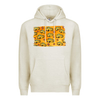 Oatmeal Heather School Bus Pattern Premium Hoodie - Jasminsmagicworld