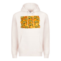 Pale Pink School Bus Pattern Premium Hoodie - Jasminsmagicworld