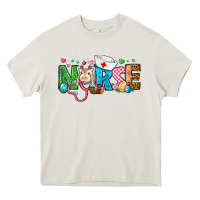 Cream Easter Nurse Heavy Core Tee - BundleAndBundleShop