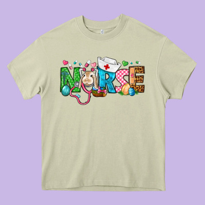 Easter Nurse Heavy Core Tee Designed By Bundleandbundleshop