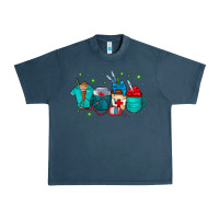 Midnight Navy nurse drink coffee Urban Heavy Tee - CowhideDigitalArt