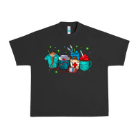 Pigment Black nurse drink coffee Urban Heavy Tee - CowhideDigitalArt