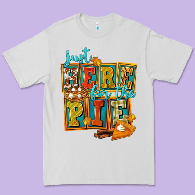 Just Here For The Pie Premium Tee Designed By Fadigitalartstudio