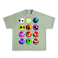 Oil Green geometry dash difficulty  faces Urban Heavy Tee - artisFamous