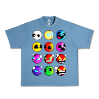 Pebble Blue geometry dash difficulty  faces Urban Heavy Tee - artisFamous