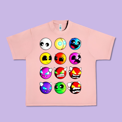Geometry Dash Difficulty  Faces Urban Heavy Tee Designed By Artisfamous
